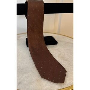 Christian Dior All Silk Tie Brown‎ Pattern Luxury Mens Accessory